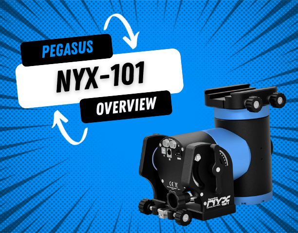 Pegasus NYX 101 mount on blue background