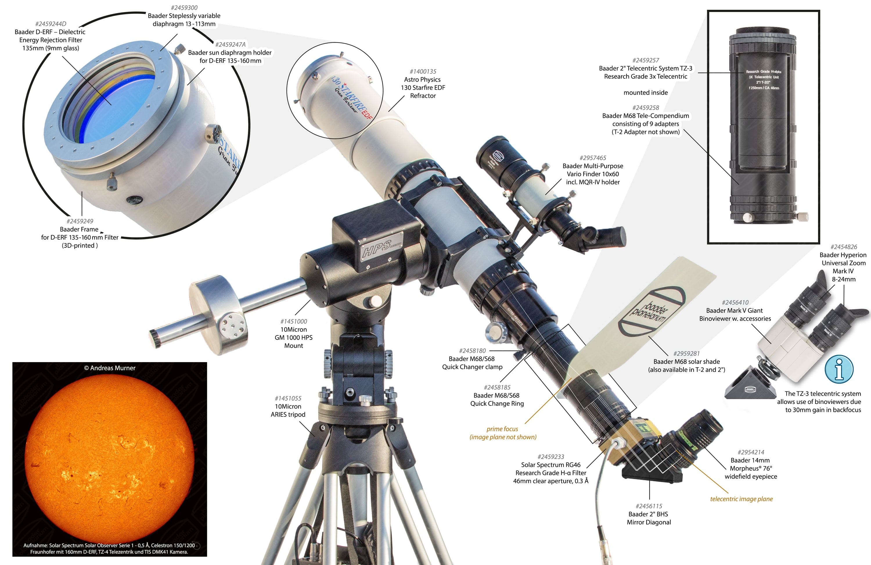 Baader Planetarium Accessory Baader 2" BBHS Mirror Diagonal with 2" Click-Lock Clamp - 2456115