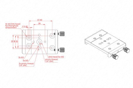 Baader Planetarium Accessory Baader 3" Losmandy Riderclamp/60mm, fits Losmandy Dovetail Bars