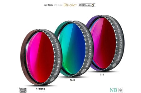 Baader Planetarium Accessory Baader 6.5nm Narrowband-Filterset 2" – CMOS-optimized (H-alpha / O-III / S-II)