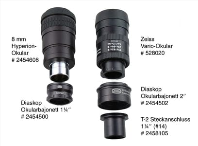 Baader Planetarium Accessory Baader Diascope Bayonet 1.25" Ocular Adapter (to fit normal 1.25" eyepieces onto Zeiss Spotting Scopes) - 2454500