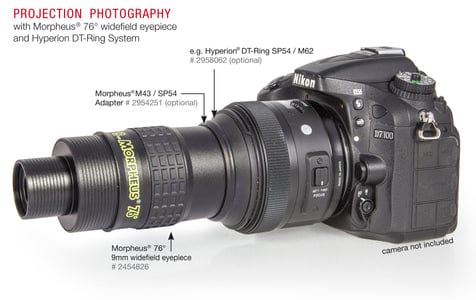 Baader Planetarium Accessory Baader Morpheus M43/M54 Adapter to connect HDT rings onto Morpheus Eyepieces - 2954251