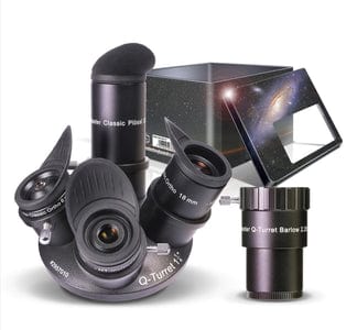 Baader Planetarium Accessory Baader Q-Turret Eyepiece Set (eyepiece revolver, 4x Classic Ortho, 1x Q-Barlow 2.25x) - 2957000