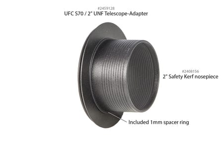 Baader Planetarium Accessory Baader UFC S70/2" S-C Adapter, Internal 2" SCT thread connects to telescope - with S70 Dovetail - 2459128