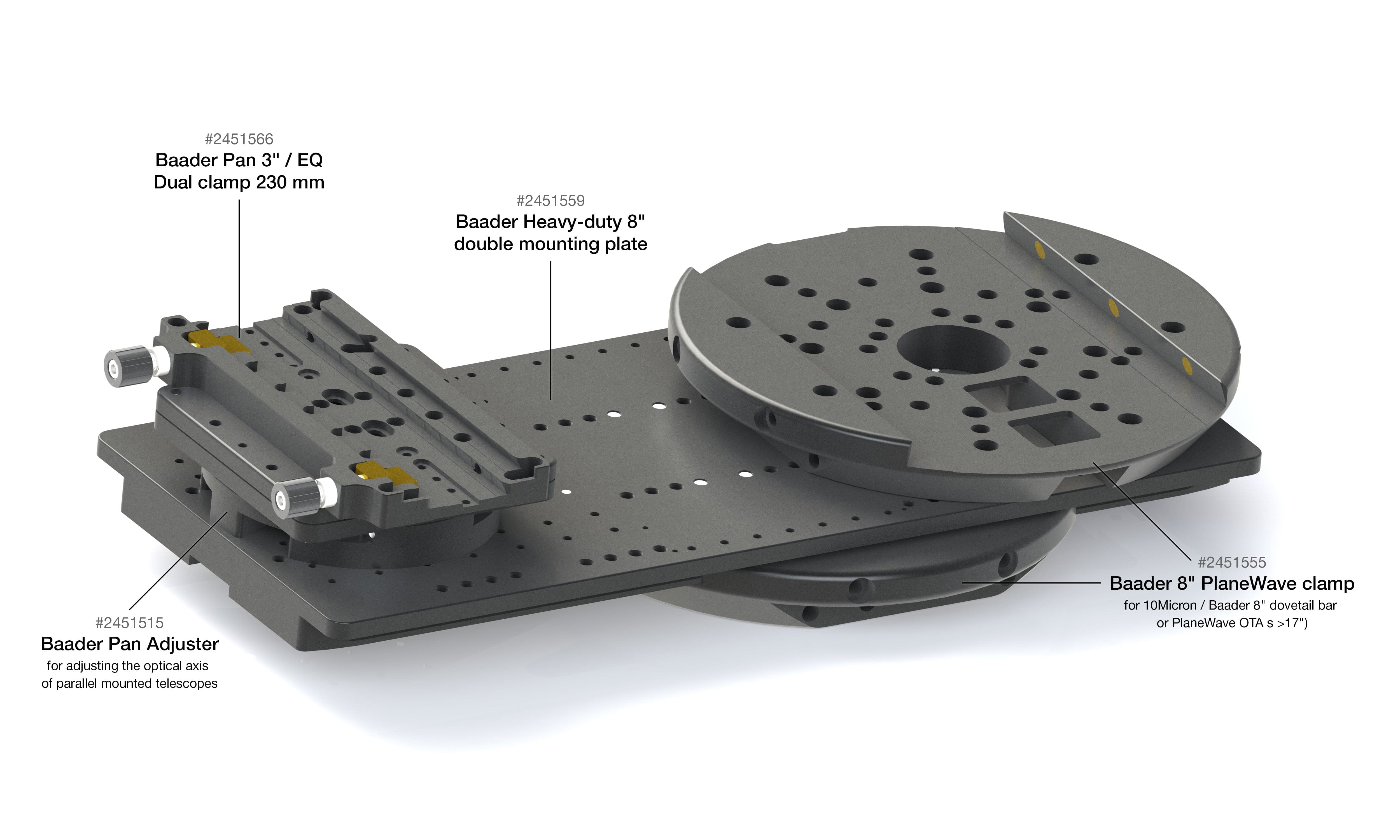 Baader Planetarium Accessory Pan Adjuster for adjusting the optical axis of parallel mounted telescopes