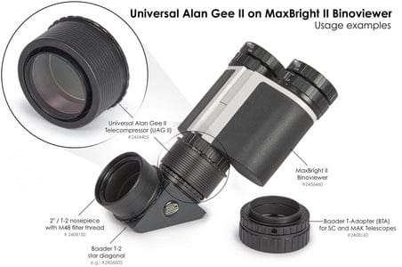 Baader Planetarium Accessory Universal Alan Gee II Telecompressor for Maxbright® II Binocular