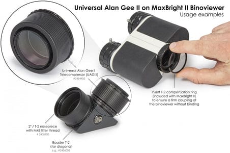 Baader Planetarium Accessory Universal Alan Gee II Telecompressor for Maxbright® II Binocular