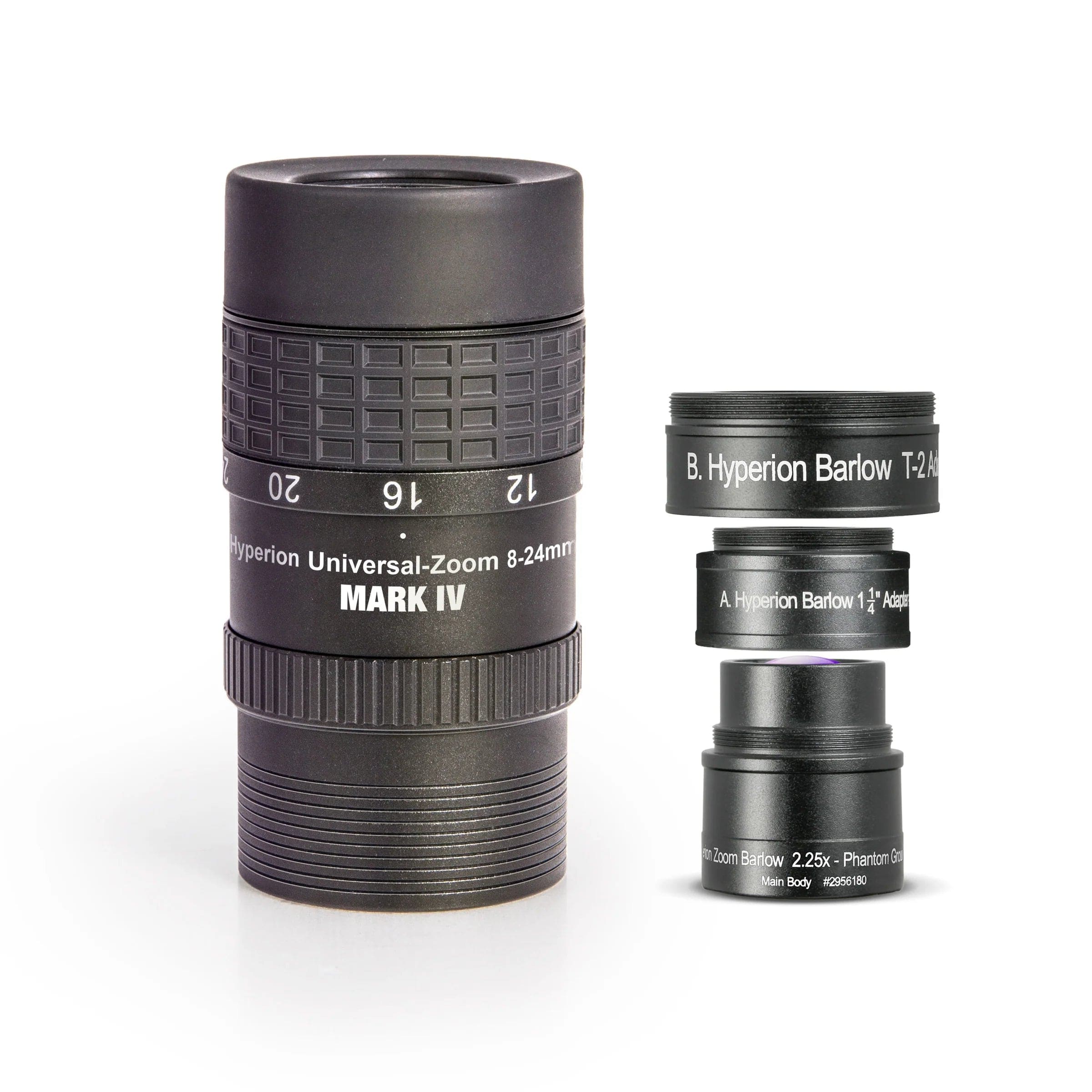 Baader Planetarium Eyepiece Baader Hyperion Bundle - 8-24mm Clickstop Zoom Eyepiece MkIV with Hyperion Zoom Barlow 2.25X - 2454827