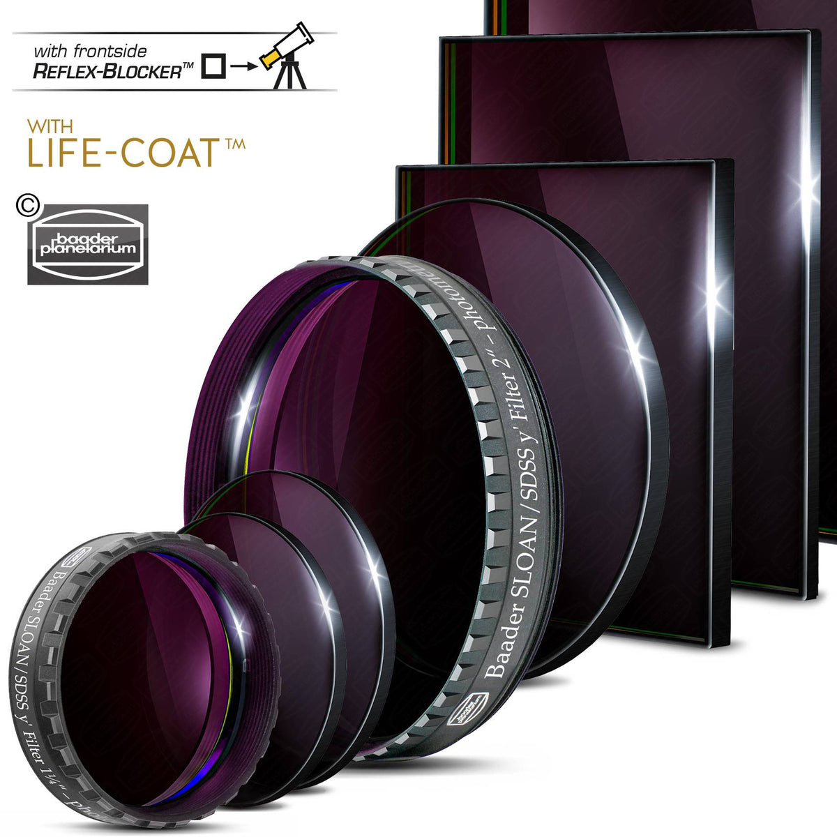 Baader Planetarium Filters SLOAN/SDSS y'-Filter 36mm – photometric - 2961702Y