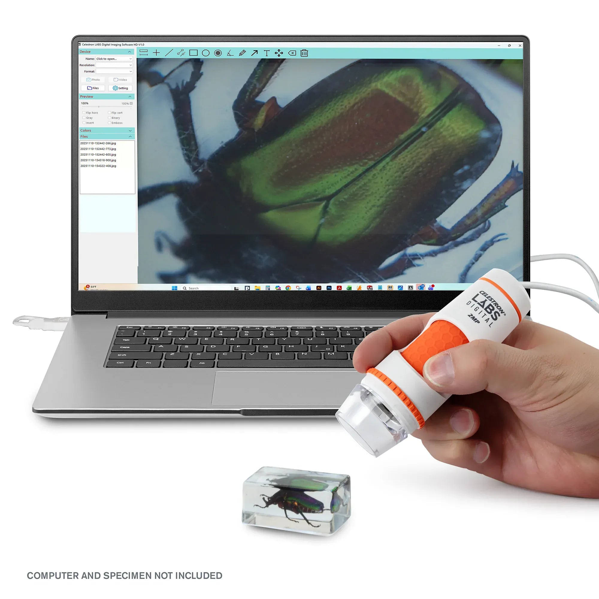 Celestron STEM Celestron Labs Digital 2MP Handheld Microscope - 44302-C