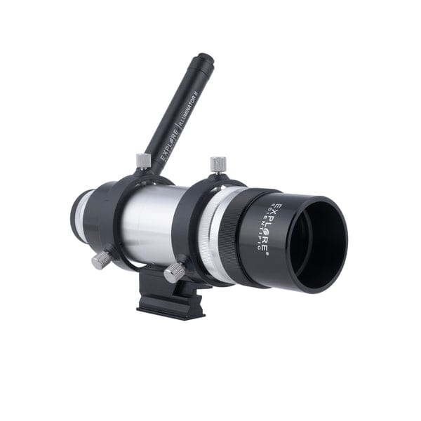Explore Scientific Accessories 8x50 Straight Through Illuminated Viewfinder with Bracket and NEW long battery life Illuminator II - VFEI0850-01
