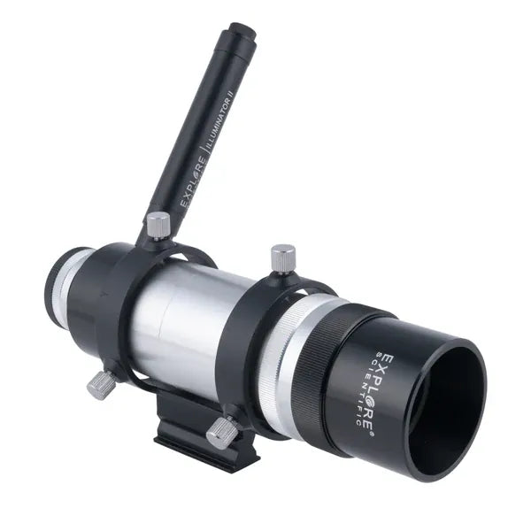 Explore Scientific Accessories 8x50 Straight Through Illuminated Viewfinder with Bracket and NEW long battery life Illuminator II - VFEI0850-01