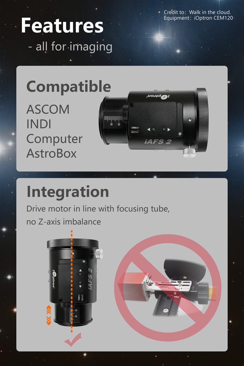 iOptron Accessory iOptron iAFS 2" Electronic Inline Automatic Focuser - FA20