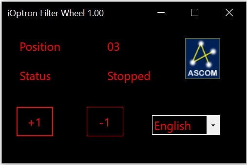iOptron Filter Wheel iOptron iEFW 5-Position Electronic Filter Wheel for 1.25" or 31mm Filters - 3381