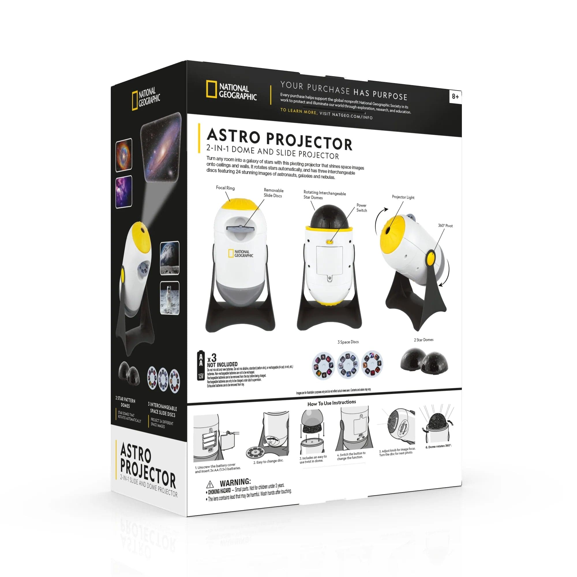 National Geographic Toy National Geographic Astro Projector 2-in-1 Dome and Slide Projector - 80-95003