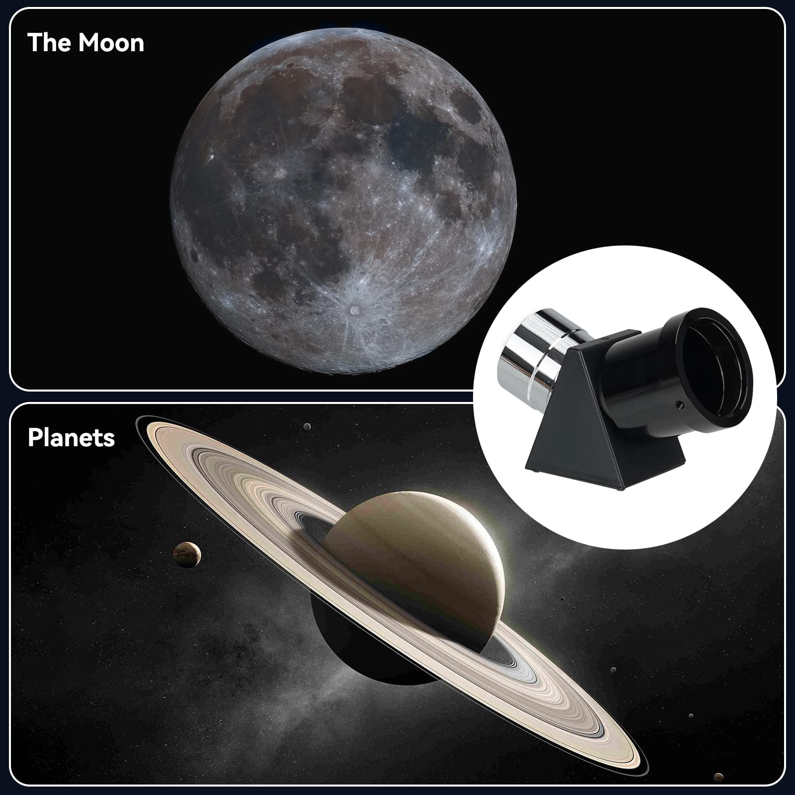 Svbony Accessory SV221 Correct Image Prism Diagonal 1.25" 45 Degree for Refractor Telescope - W9178B