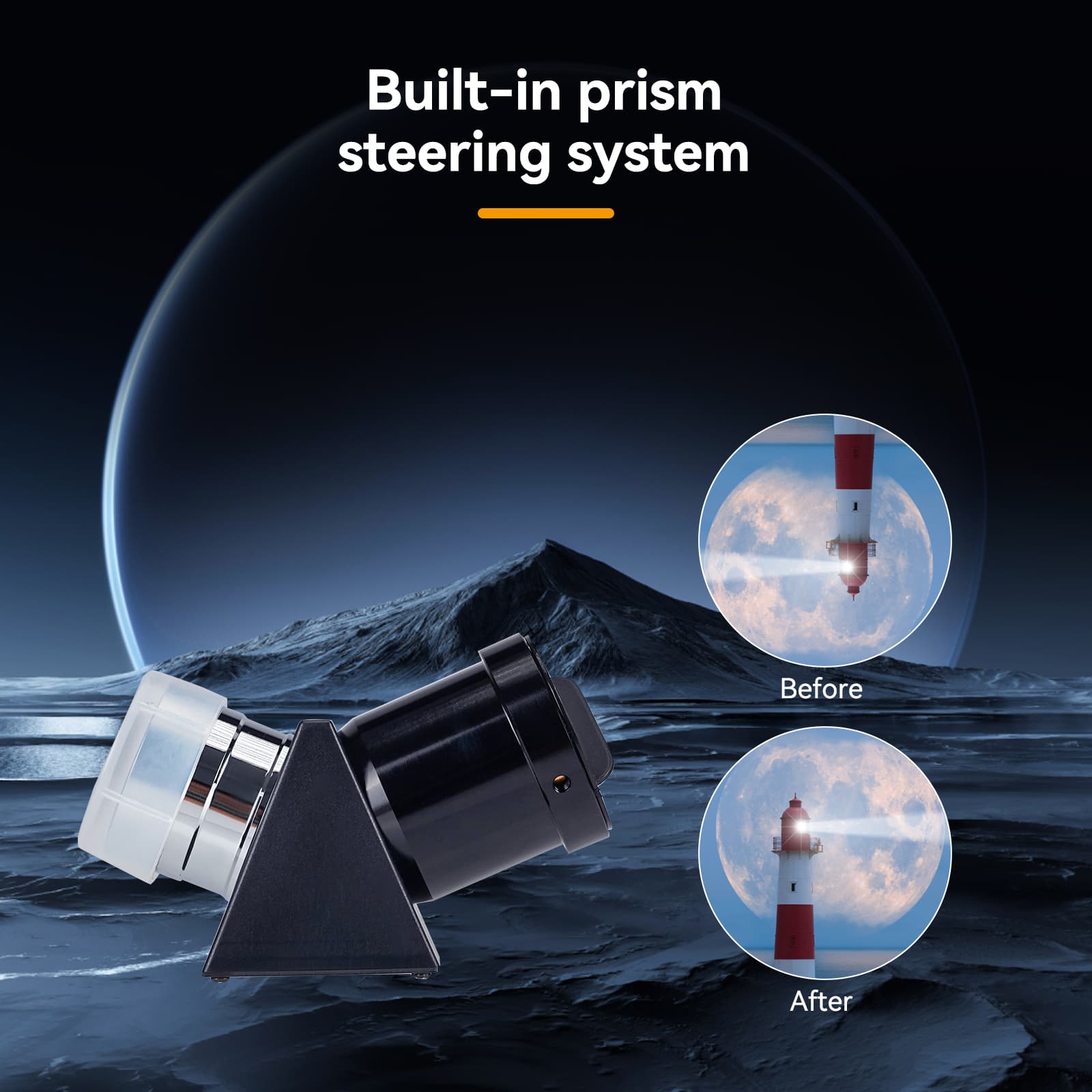 Svbony Accessory SV221 Correct Image Prism Diagonal 1.25" 45 Degree for Refractor Telescope - W9178B