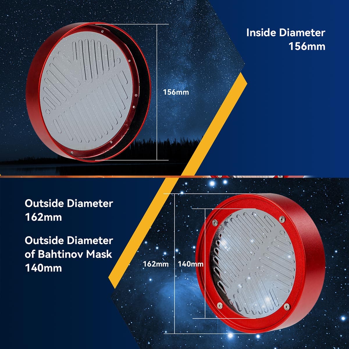 Svbony Accessory SVBONY SV228 Bahtinov Mask Telescope Focusing Cover 156mm For SV550 122mm f/7 OTA - W9182C