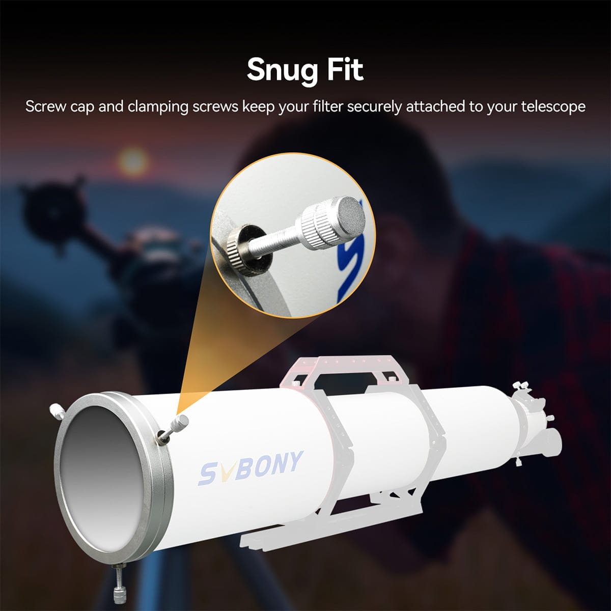 Svbony Accessory Svbony SV229 Solar Eclipse Telescope Filter Metal Cap 140mm - W9183C