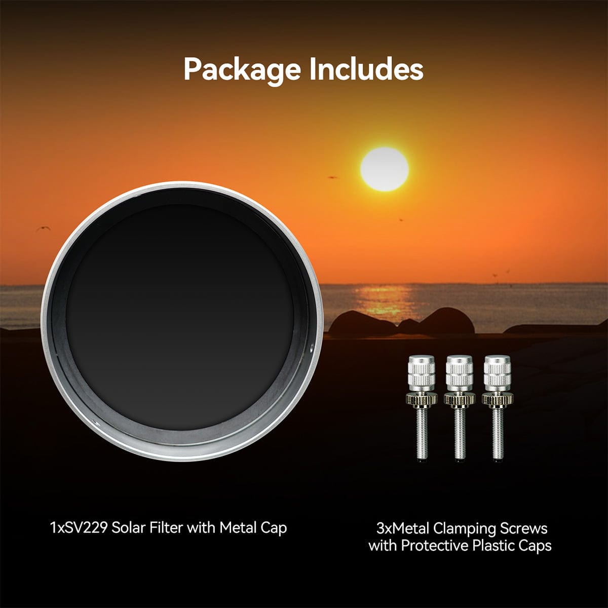 Svbony Accessory Svbony SV229 Solar Eclipse Telescope Filter Metal Cap 140mm - W9183C