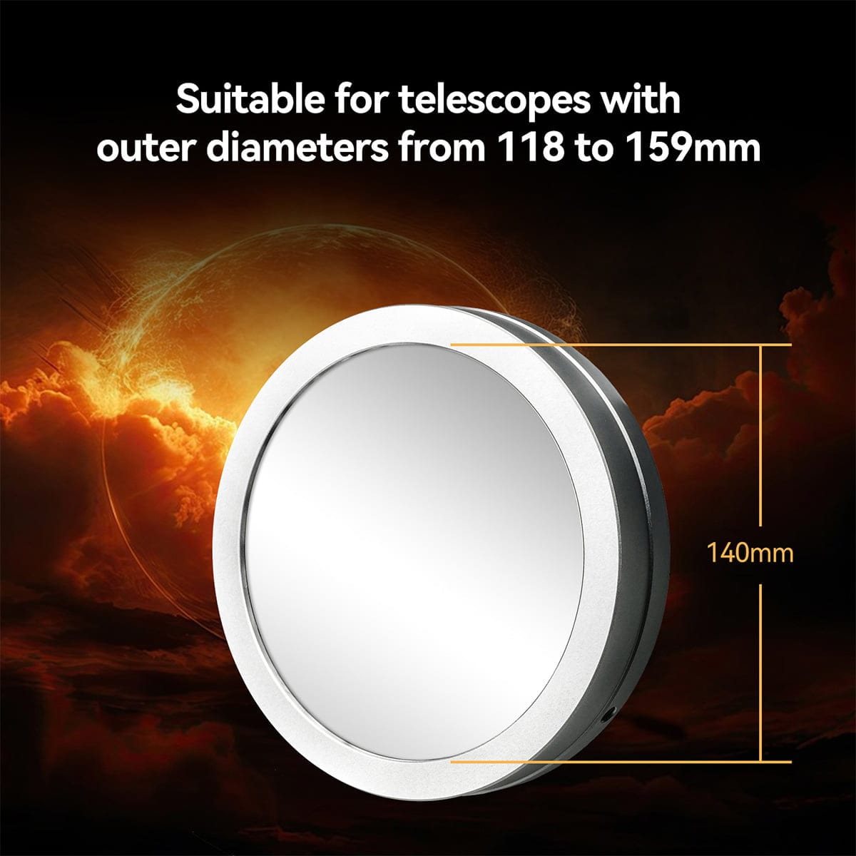 Svbony Accessory Svbony SV229 Solar Eclipse Telescope Filter Metal Cap 140mm - W9183C