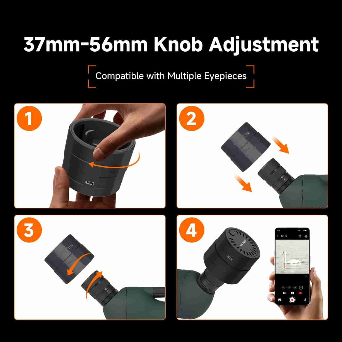 Svbony Astronomy Cameras SVBONY SC002 WIFI Electronic Eyepiece Camera for Birding Digiscoping - F9396A
