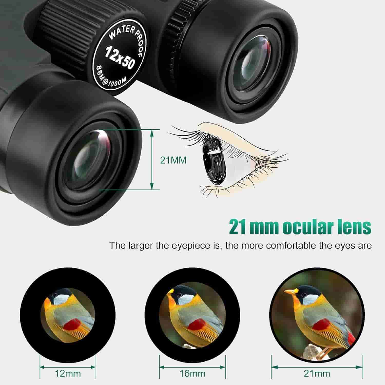 Svbony Binocular SvBony SA203 12x50 Binocular with IPX7 Waterproof and Bak-4 Prism - F9378G
