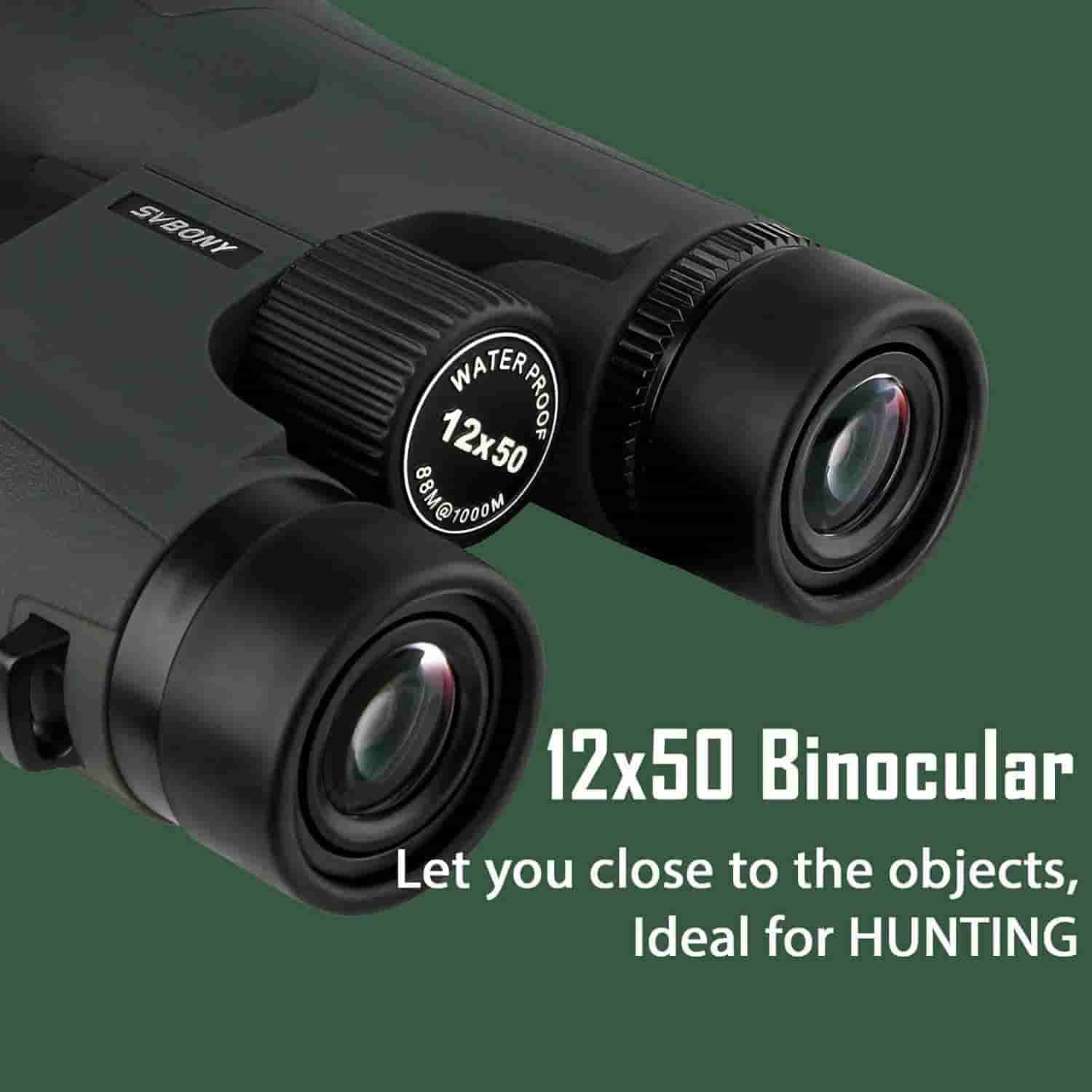 Svbony Binocular SvBony SA203 12x50 Binocular with IPX7 Waterproof and Bak-4 Prism - F9378G
