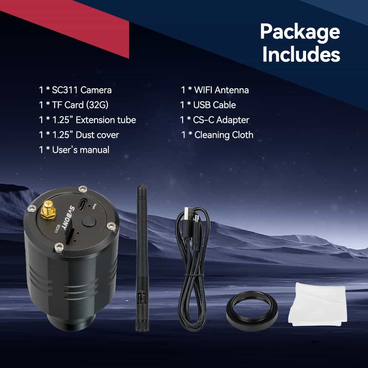 Svbony Camera SVBONY SC311 WIFI Astronomy Camera / IMX662 /EAA - F9384A