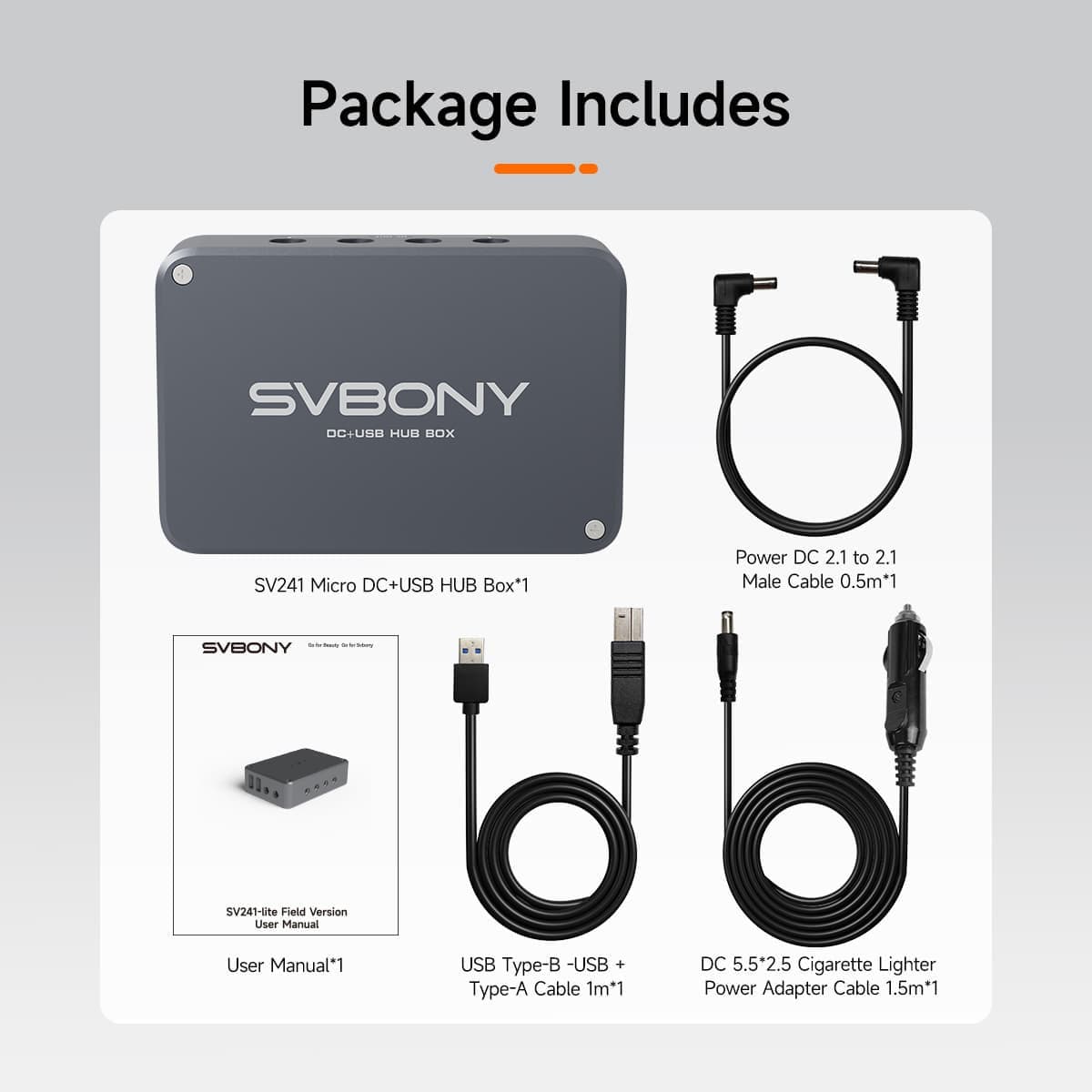 Svbony Camera SVBONY SV241 Astronomy Micro DC+USB HUB Power Box 2PCS USB3.1 High-speed Readout Output & Type-C Interface for Astrophotography - W9193A