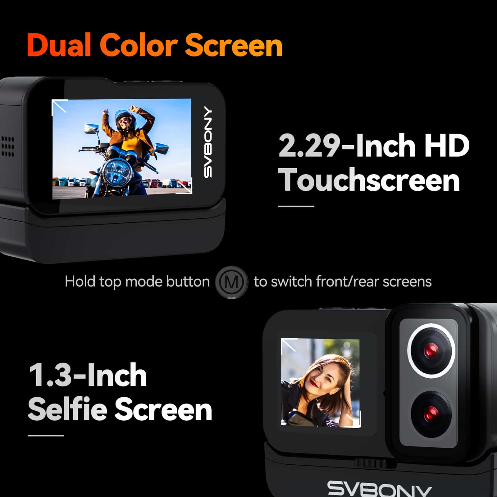 Svbony Cameras SvBony SVGO Dual Lens Action Camera - W9319A