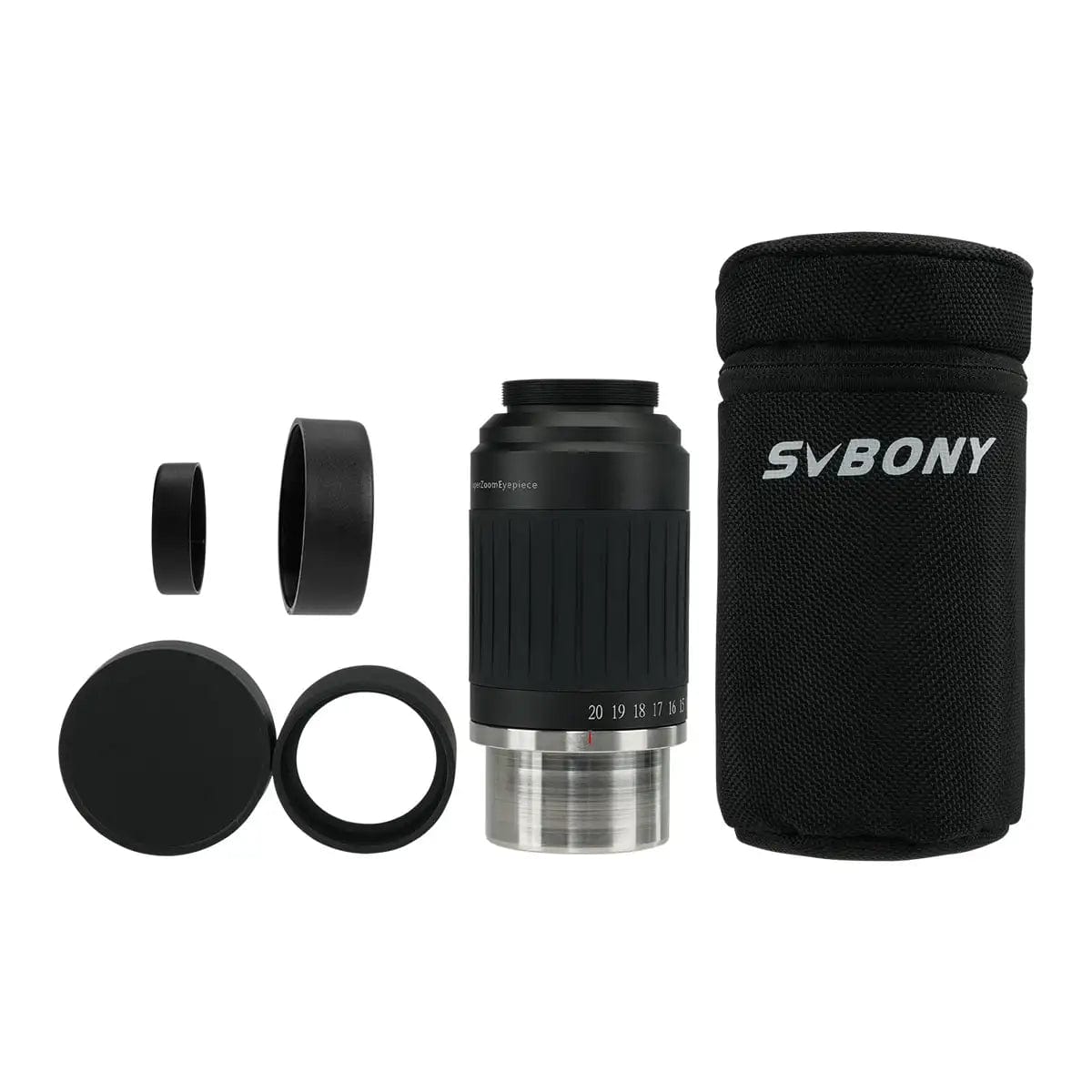 Svbony Eyepiece Svbony SV230 Super Zoom Aspheric Eyepiece Clickstop Parfocal Design 8-20mm 57°- 72° AFOV for Astronomical Observation with 1.25" / 2" Nosepieces - W9185A
