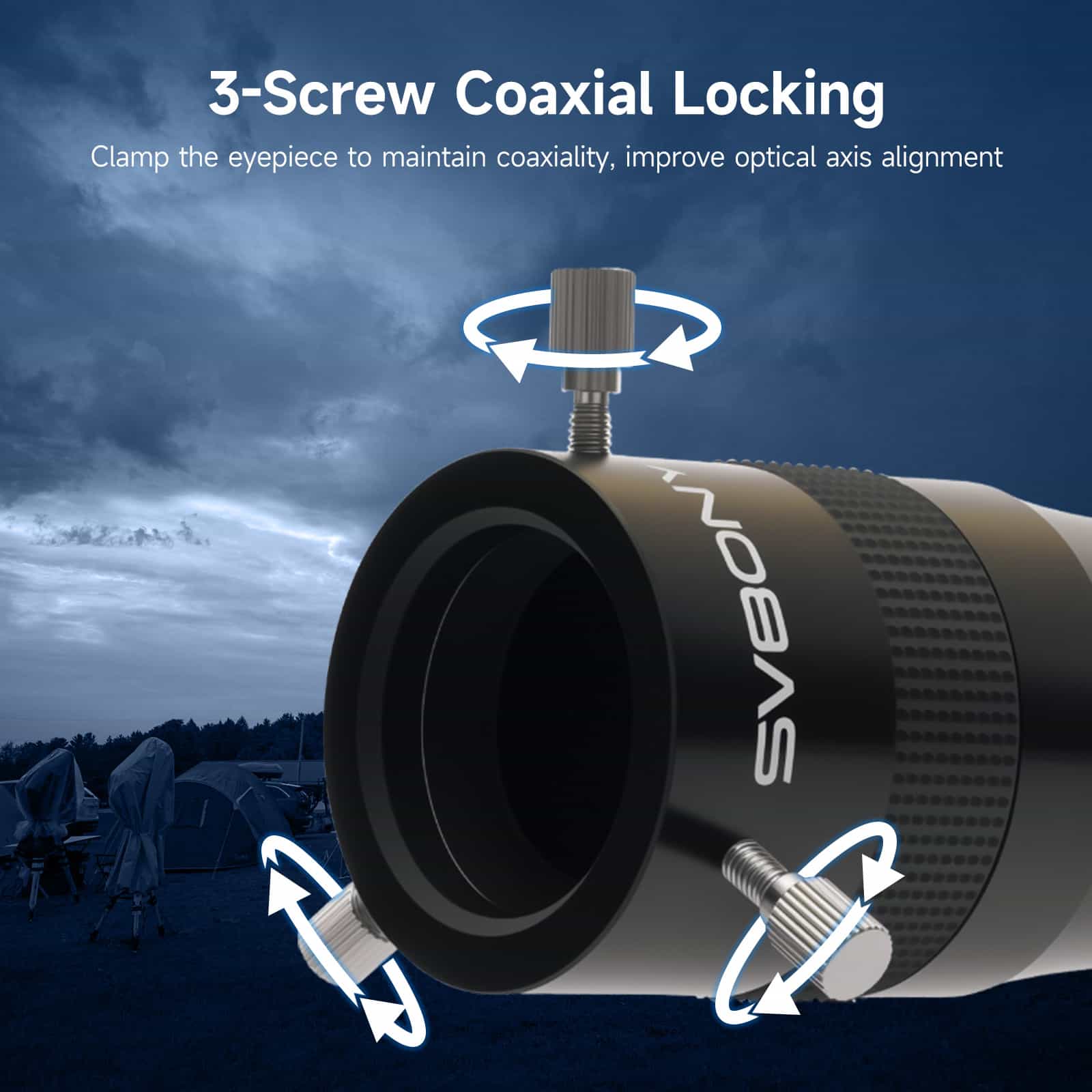 Svbony Eyepieces SVBONY SV216 1.25" 3X 4-Element Barlow Lens Planetary Visual and Photography - W9168B