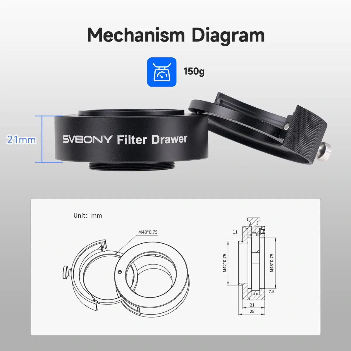Svbony Filters Svbony Filter Drawer for OAG SV226P - W9184D