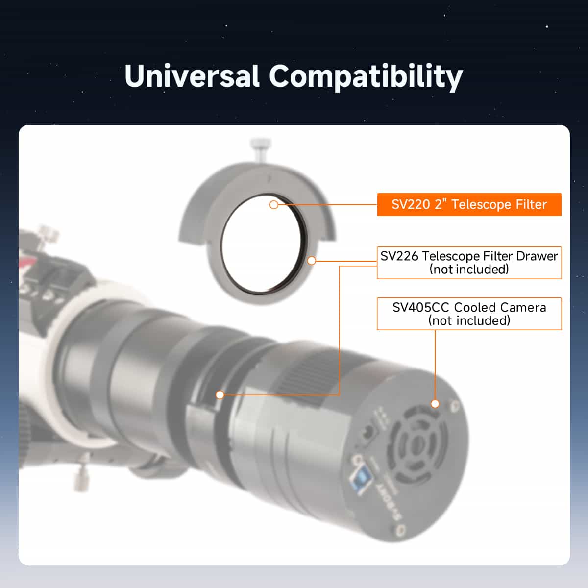 Svbony Filters Svbony SV220 Dual-Band 3nm Nebula Filter - W9198