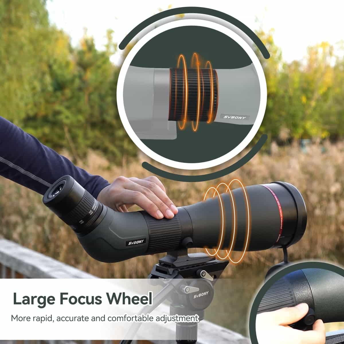 Svbony Guide Scope Svbony SA401 25-75X100 APO Spotting Scope Birding Camera Telephoto for WMBD Festival- F9375B