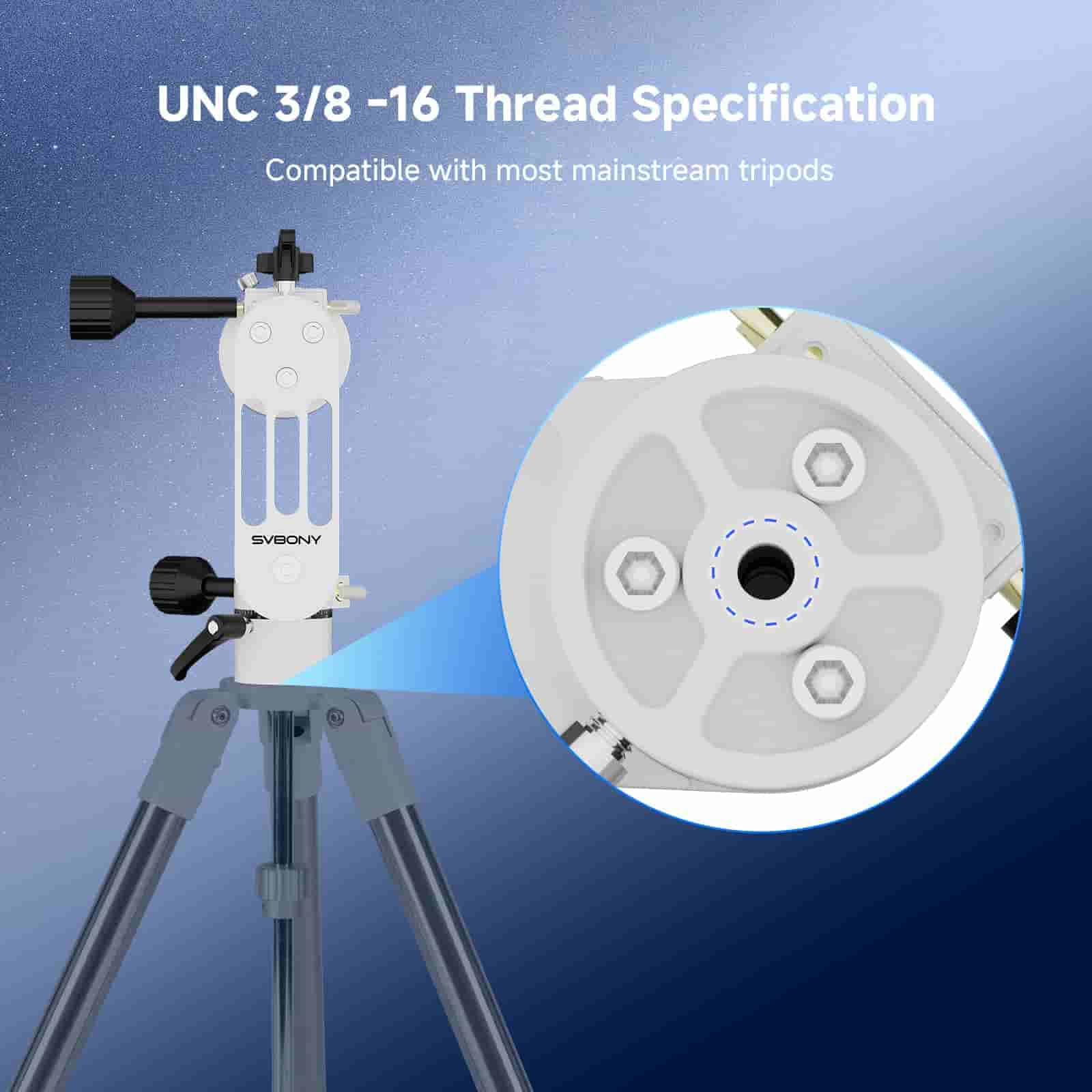 Svbony Mount Svbony SV225 MINI Adjustable Angle Alt-Azimuth Telescope Mount - W9181B