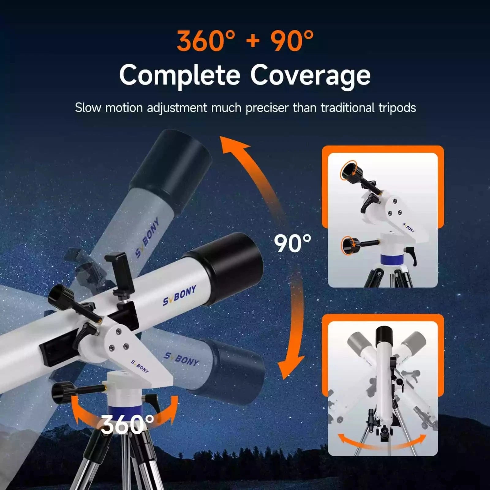 Svbony Telescope Svbony SV520 90mm F8.9 Refractor Telescope Kit- W9302A