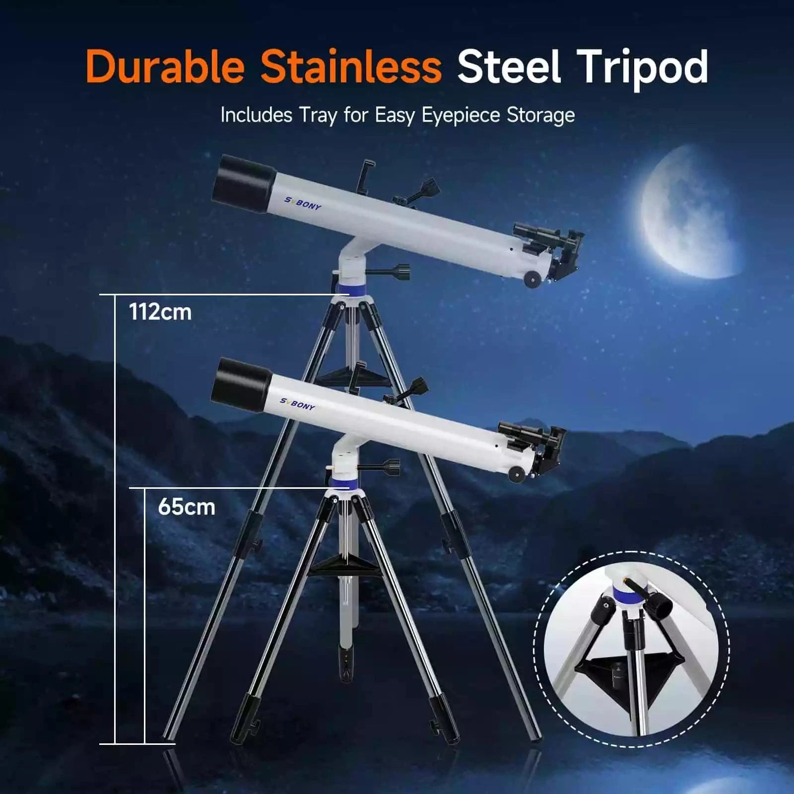 Svbony Telescope Svbony SV520 90mm F8.9 Refractor Telescope Kit- W9302A