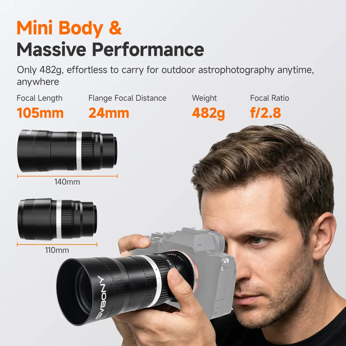 Svbony Telescopes SVBONY SV535 APO Astro Camera Lens - W9317A