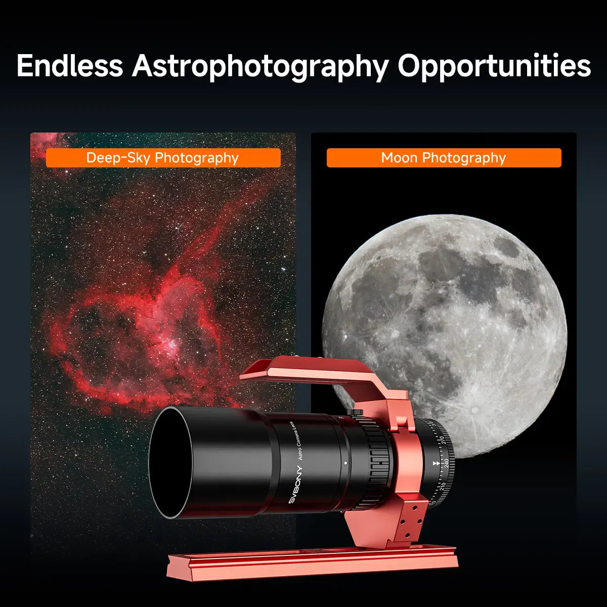 Svbony Telescopes SVBONY SV545 Petzval Refractor Astrograph Lens - W9317B