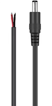 Telescopes Canada Accessory Straight 12V 2.1mm Male Jack to Wire Leads Power Cable