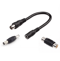 Telescopes Canada Accessory Universal RCA to 2.1mm 12V Cable Kit for Dew Heaters and Straps Etc