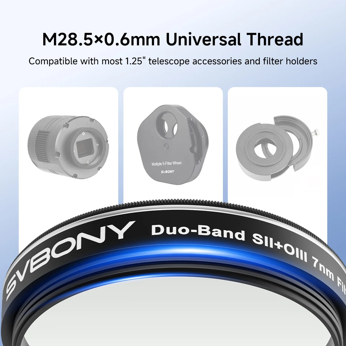 Filtre nébuleux double bande 7 nm H-alpha et OIII Svbony SV220 - W9172