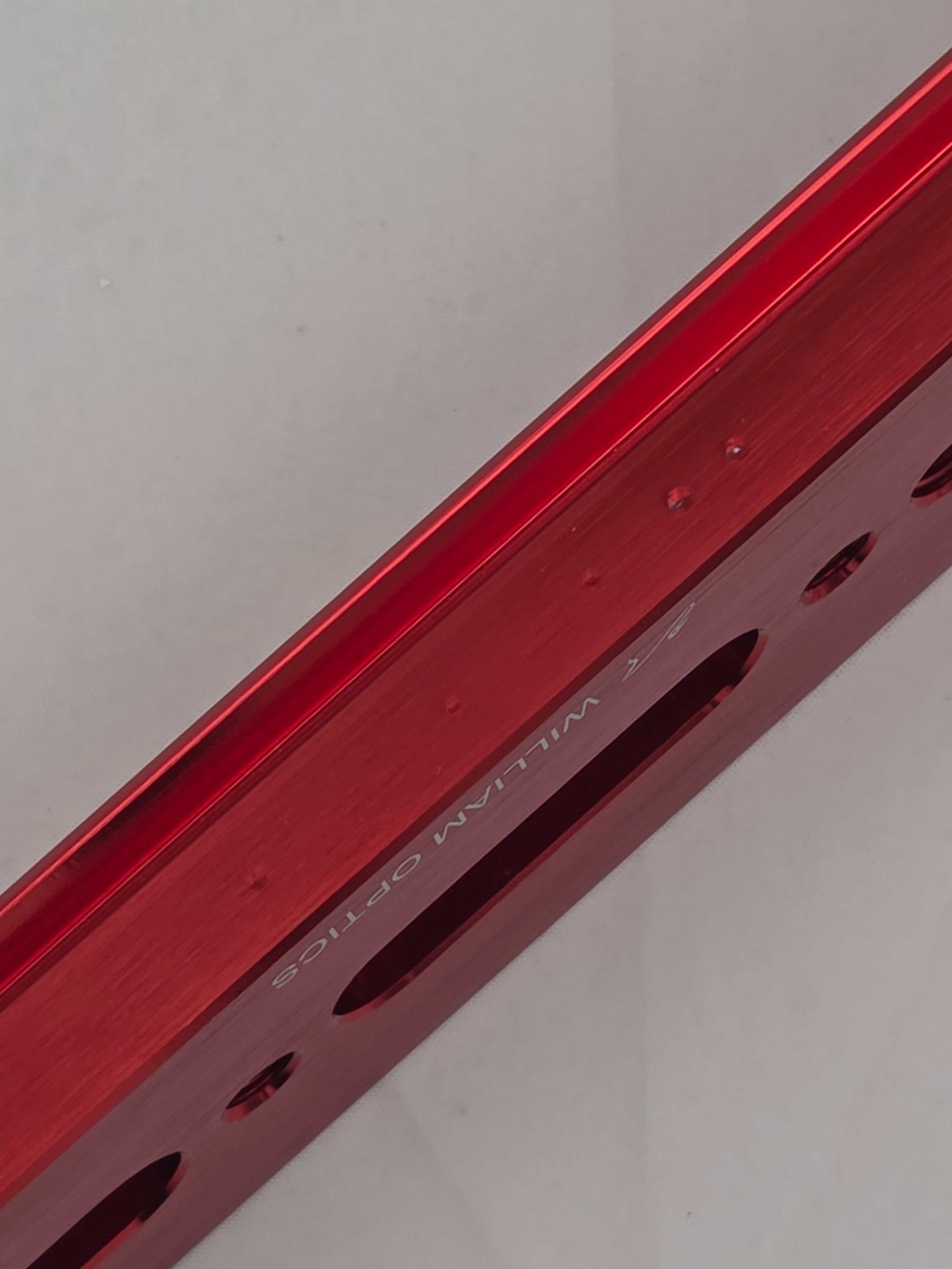 William Optics Accessories OPEN BOX - RED - William Optics Innovative DualSide Dovetail 210 Plate - M-PRC210