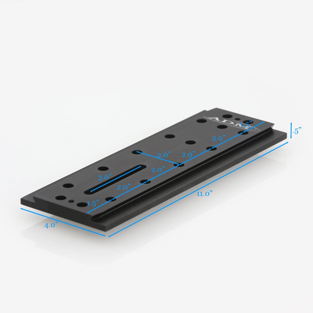 ADM Accessories Accessory ADM D Series Universal Dovetail Bar - 11″ Long, 2″ Spacing - DUP11