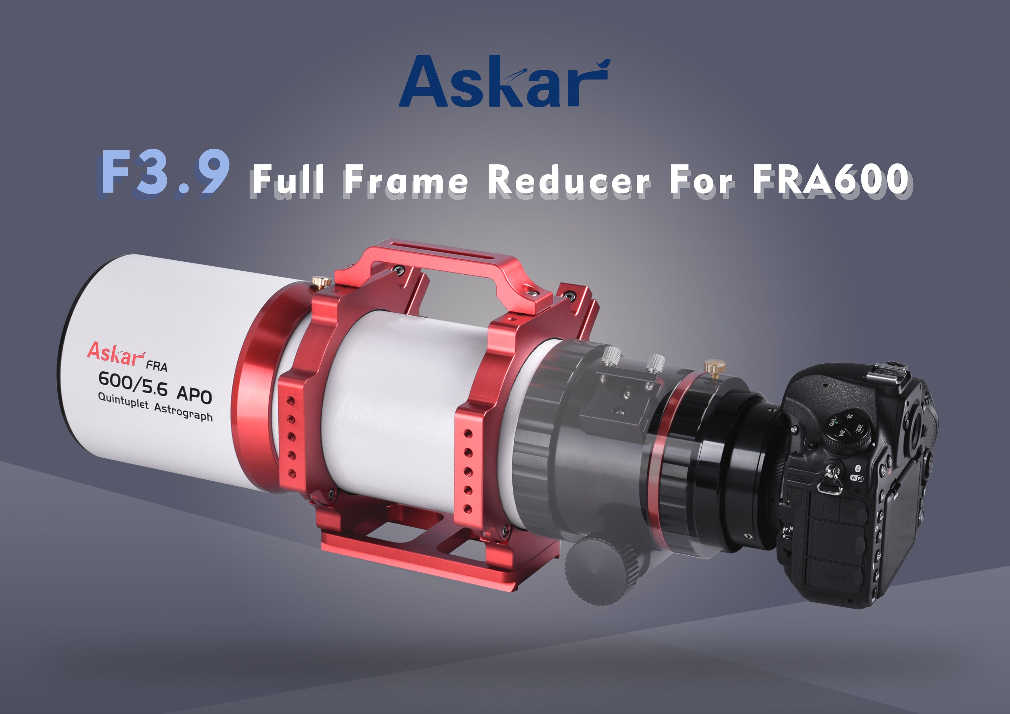 Askar Focal Reducer Askar 0.7x 3" f/3.9 Full Frame 4 Element Reducer for the FRA600 - ASKAR656RD