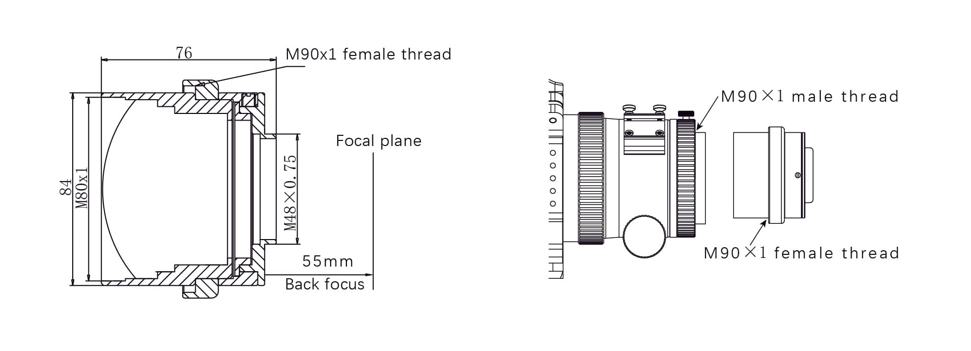 Askar Focal Reducer Askar 0.7x 3" f/3.9 Full Frame 4 Element Reducer for the FRA600 - ASKAR656RD