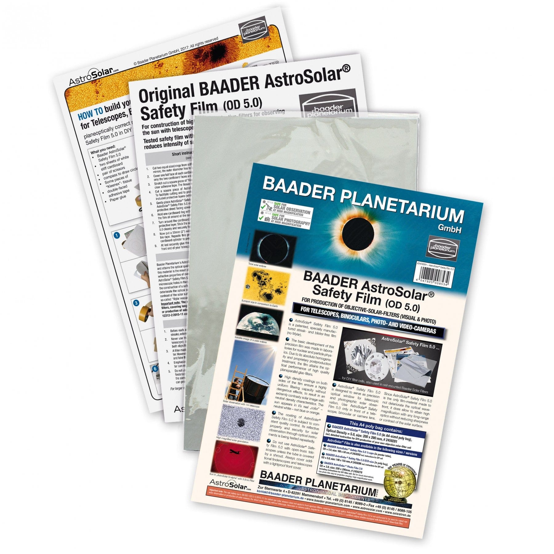 Baader Planetarium Accessory Baader Unmounted AstroSolar Safety Film for Visual Solar Observing