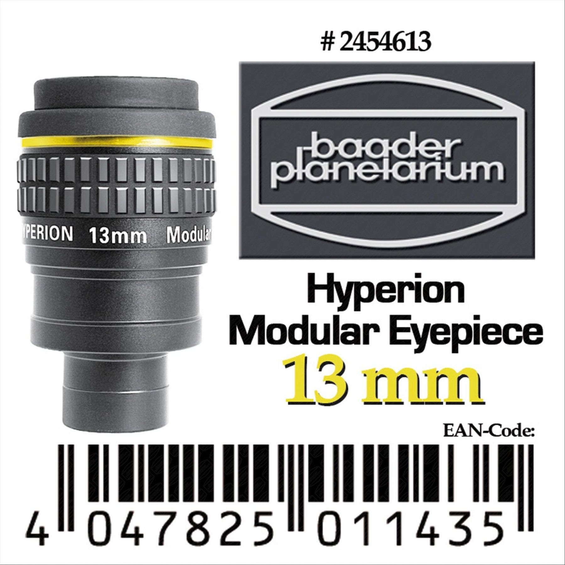 Baader Planetarium Eyepiece Baader Hyperion 13mm 68 Degree Modular Eyepiece - 2454613